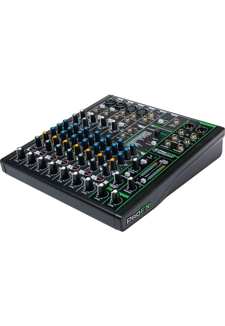 Mixer Mackie ProFX10v3, 10 canales, interfaz USB, FX-2