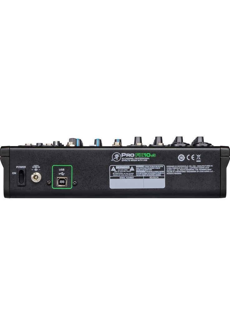 Mixer Mackie ProFX10v3, 10 canales, interfaz USB, FX-3