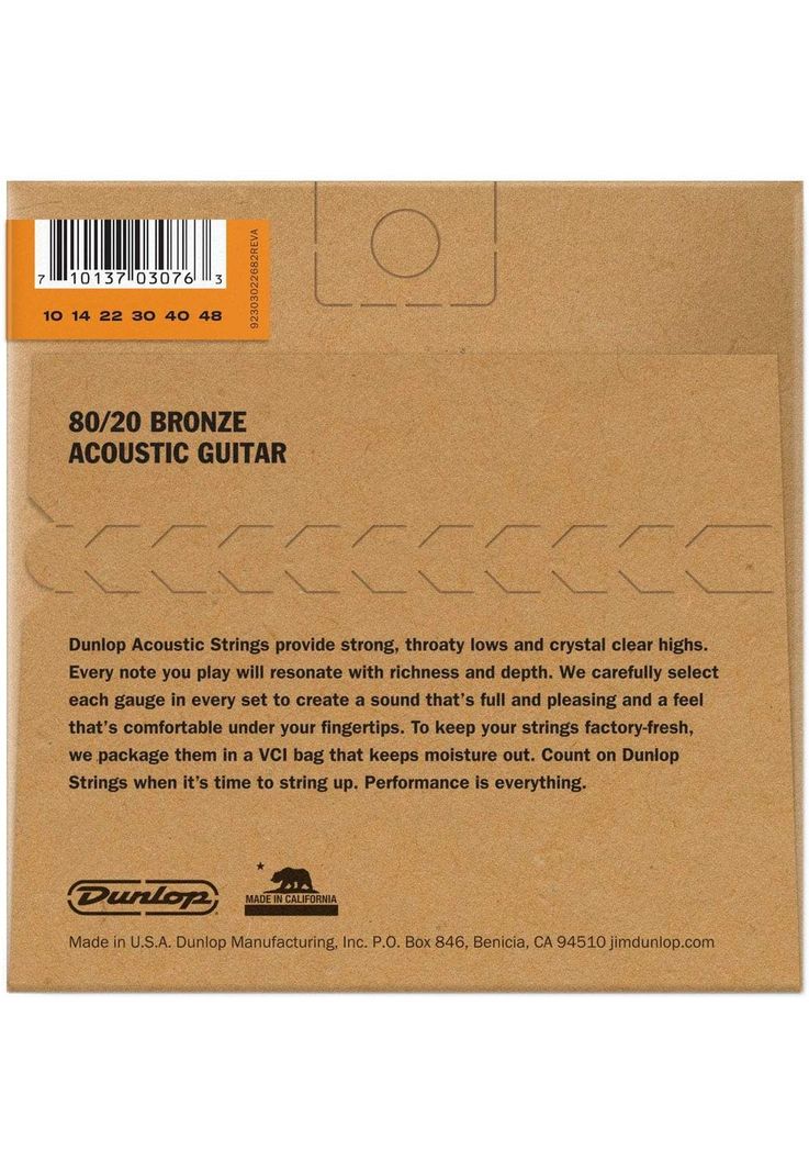 Set de Cuerdas guitarra acústica Metal Dunlop DAB1048-1