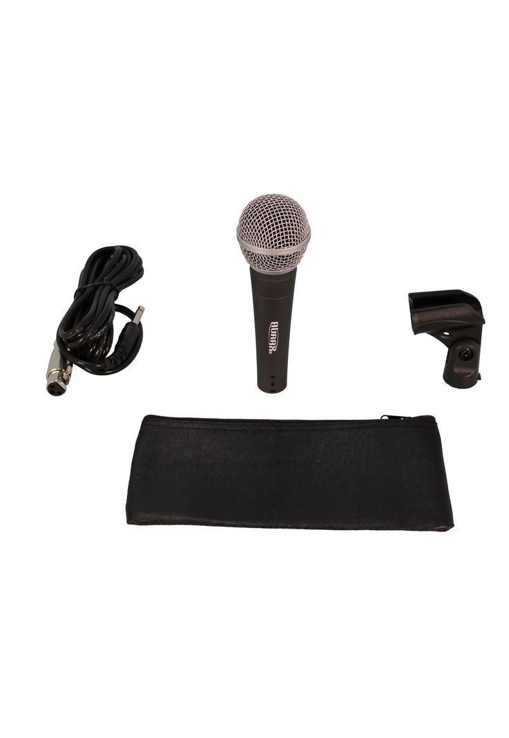 Micrófono Vocal dinámico Aurax GAM-S58 con pinza y cable-0