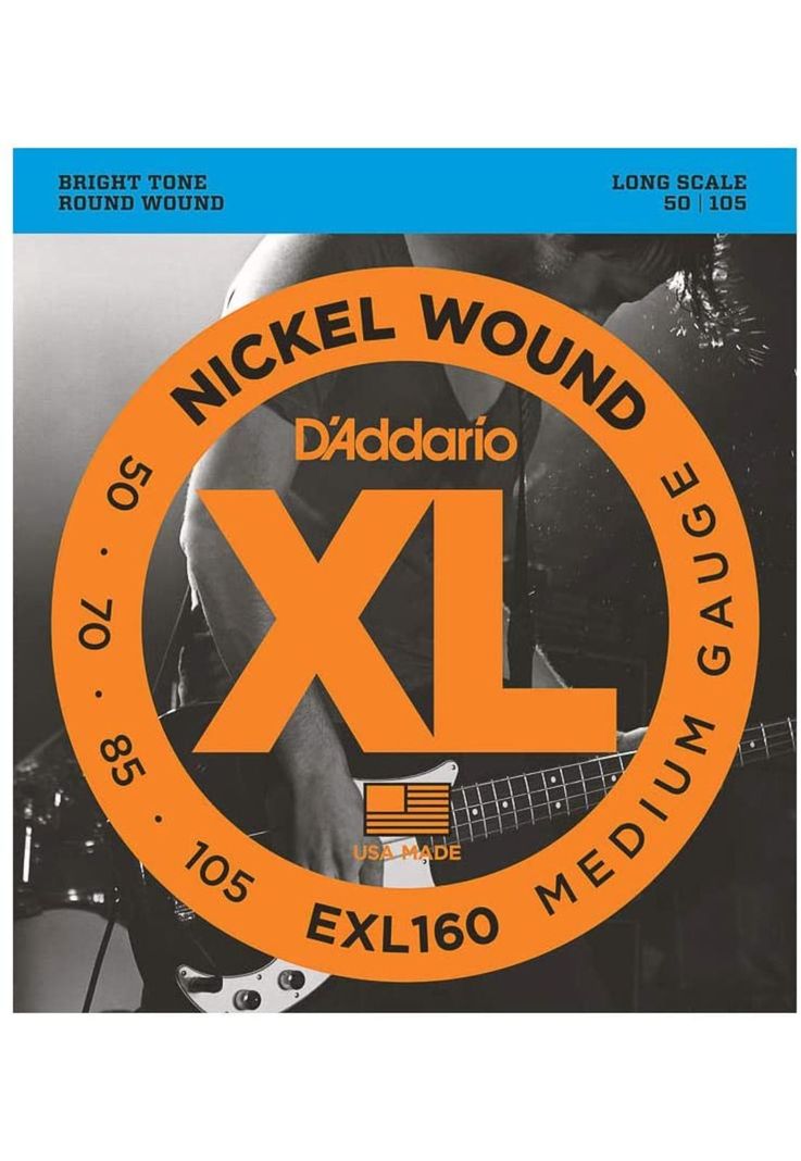 Juego de cuerdas para bajo D'Addario EXL160 níquel .050-.105-0