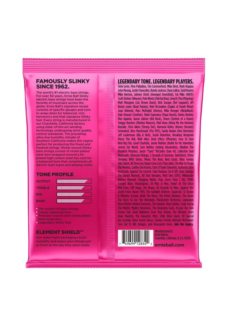 Cuerdas bajo Ernie Ball 2834 BASS SUPER SLINKY-1