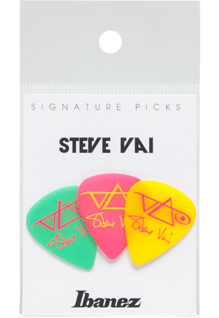 Pack de 3 uñetas Ibanez B1000V GPY Steve Vai colores-1