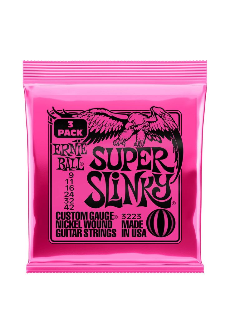 Pack de 3 set cuerdas para guitarra Ernie Ball 2223 9/42 Diseno 2