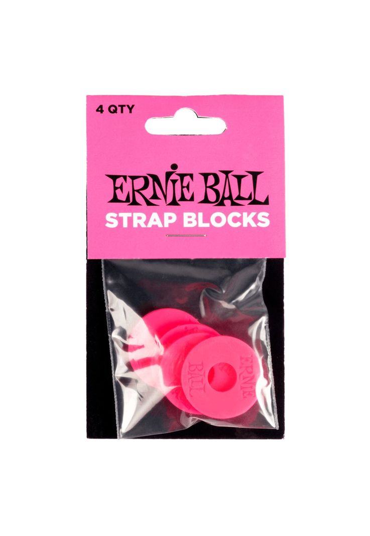 Straps Blocks Ernie Ball P05623 Rosado 4 unidades-0