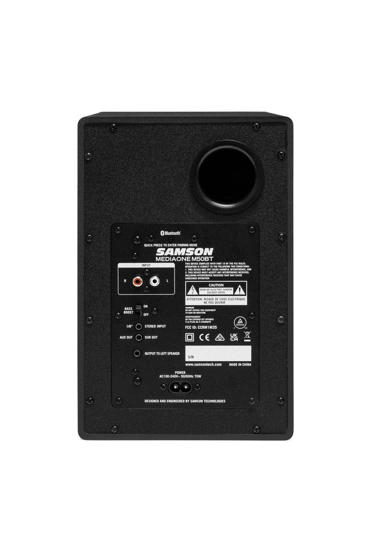 Monitor de estudio Samson MediaOne M50BT Bluetooth-3