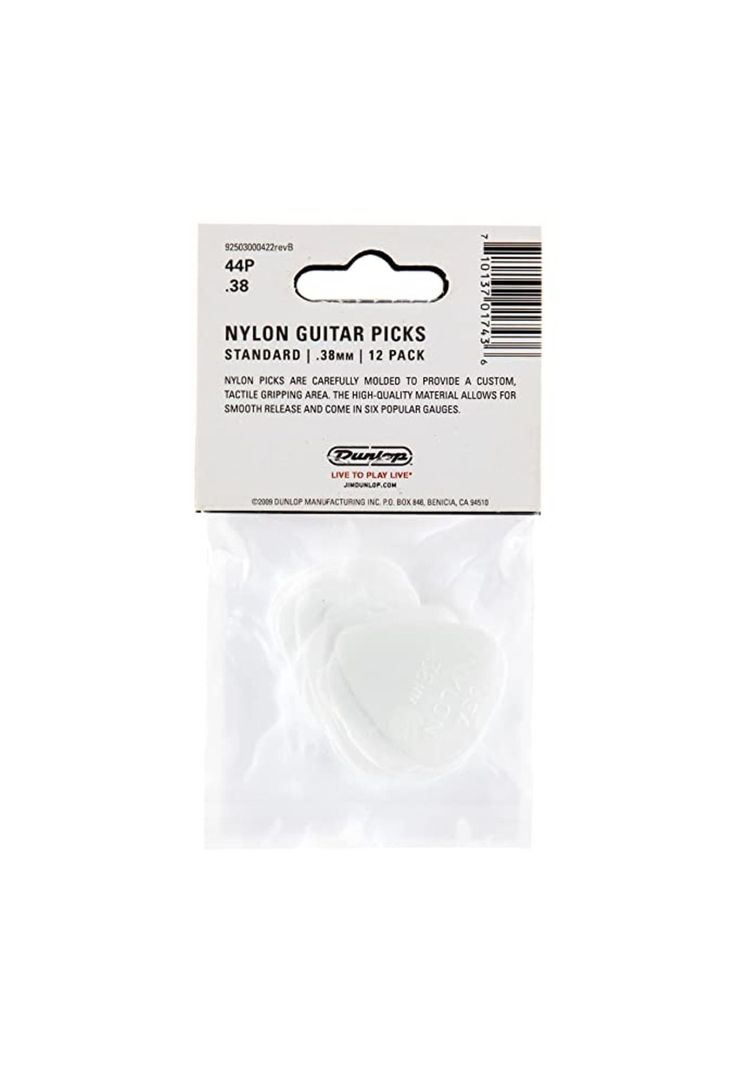 Pack de 12 uñetas Dunlop 44P.38 Nylon Standard-4
