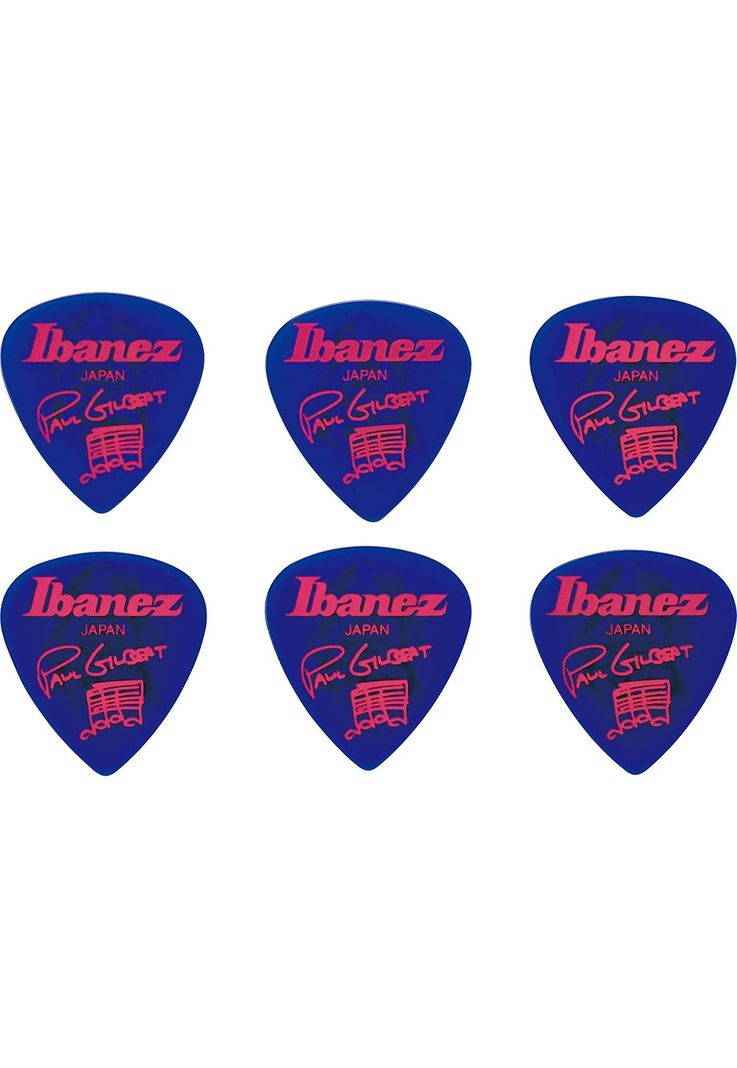 Pack de 6 uñetas Ibanez B1000PG JB Paul Gilbert azul-0