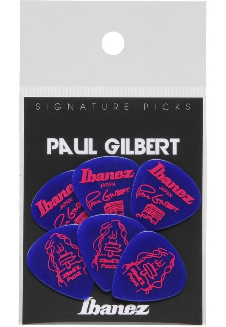 Pack de 6 uñetas Ibanez B1000PG JB Paul Gilbert azul-3