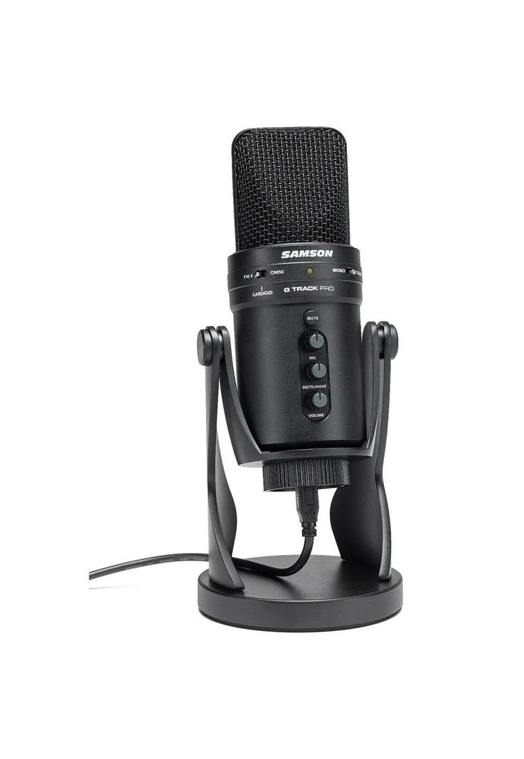 Micrófono condensador Samson USB G TRACK PRO negro-0