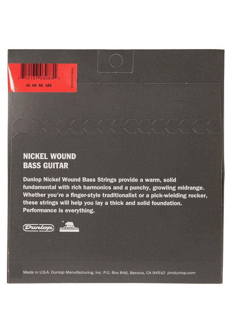 Set de cuerdas para bajo Dunlop DBN45105 .045-.105-1