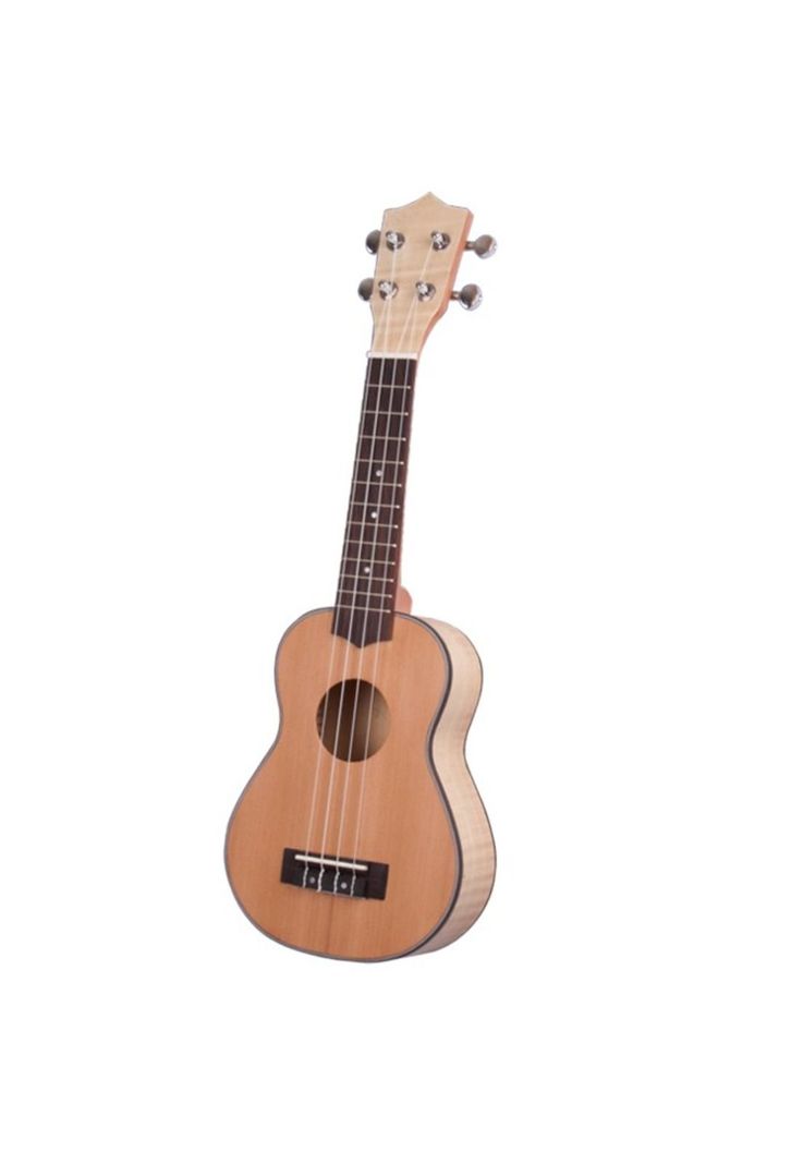 Ukelele acústico soprano Nativa KU-SCFM-S con funda y Aquila-0
