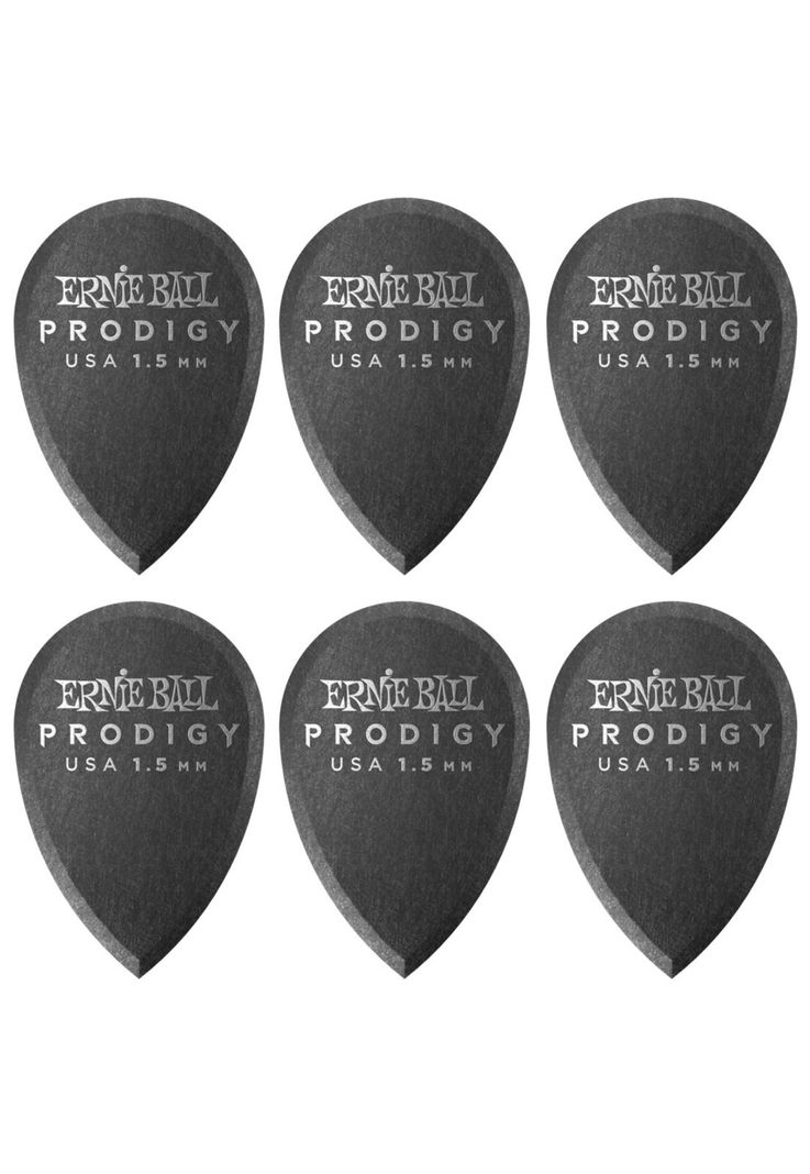 Pack de 6 uñetas Ernie Ball Prodigy 1.5 mm Made In Usa-1