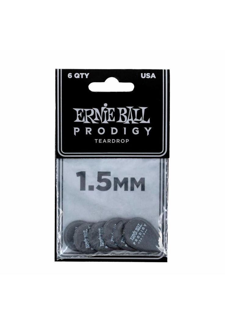 Pack de 6 uñetas Ernie Ball Prodigy 1.5 mm Made In Usa-2