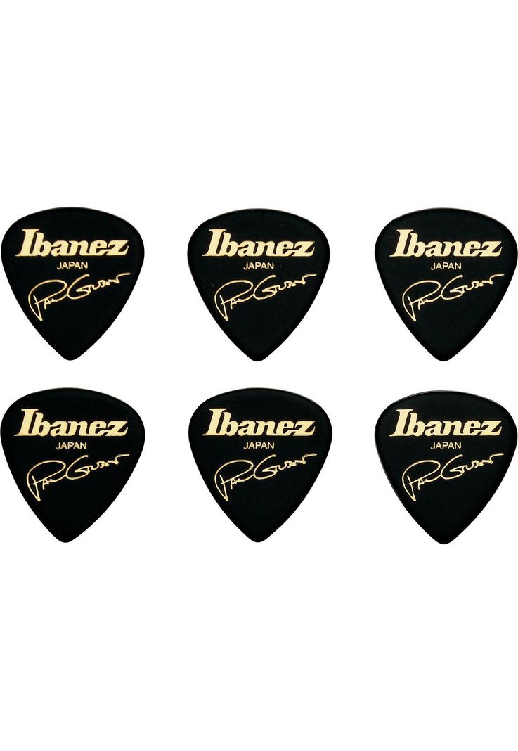 Pack de 6 uñetas Ibanez B1000PG BK Paul Gilbert negro-0