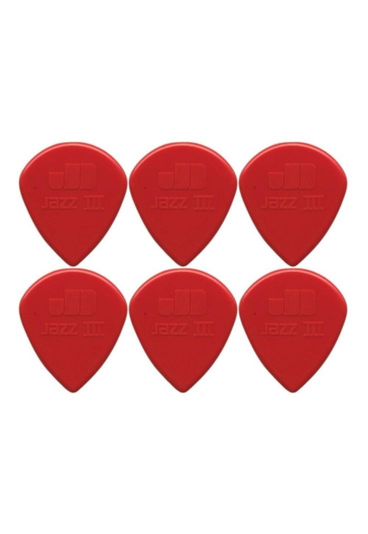Pack de 6 uñetas Dunlop 47P3N JAZZ III-0