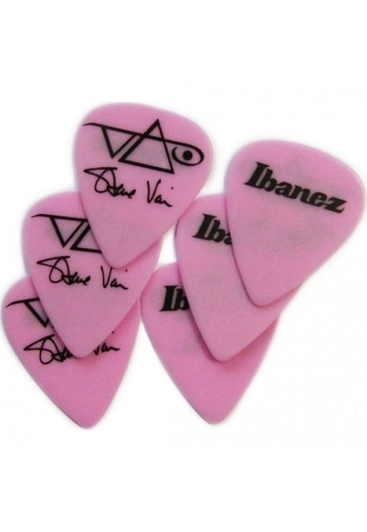 Pack de 6 uñetas Ibanez B1000SV MP Steve Vai rosado-0