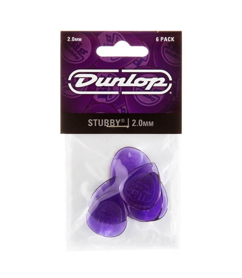 Pack de 6 uñetas Dunlop 474P2.0 Stubby Jazz-1