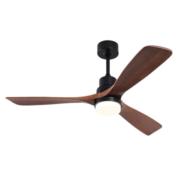 Ventilador de Techo 3 Aspas Madera Luz LED 30W-0