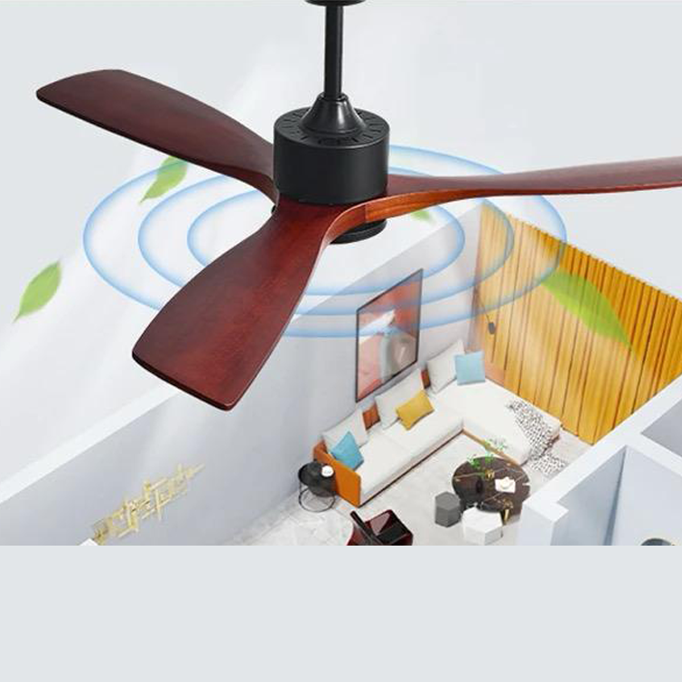 Ventilador de Techo 3 Aspas Madera Luz LED 30W-2