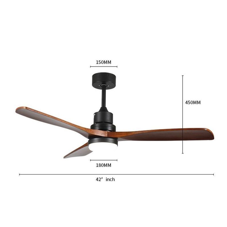 Ventilador de Techo 3 Aspas Madera Luz LED 30W-3