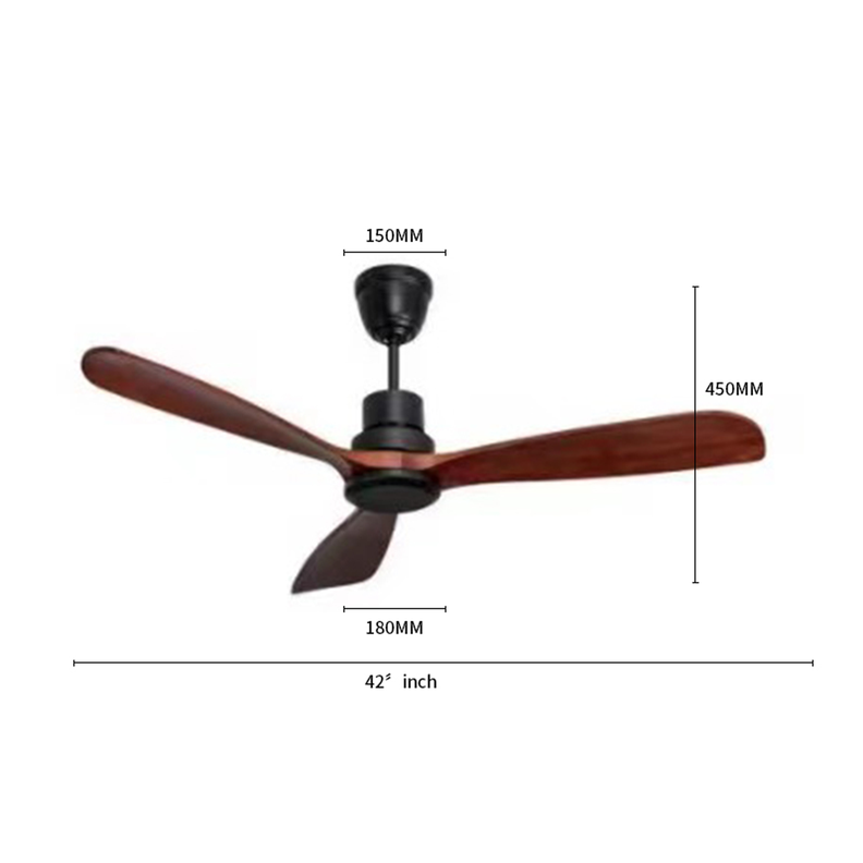 Ventilador de Techo 3 Aspas Negro-3
