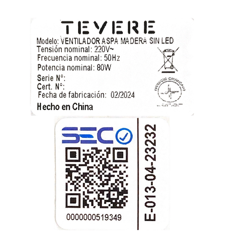 Ventilador de Techo 3 Aspas Negro-4