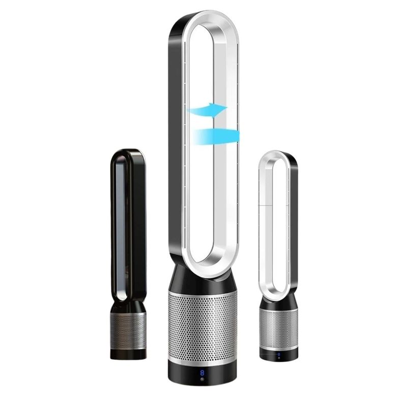 Ventilador Tipo Torre T2024 Black Sin Aspas Silencioso-1
