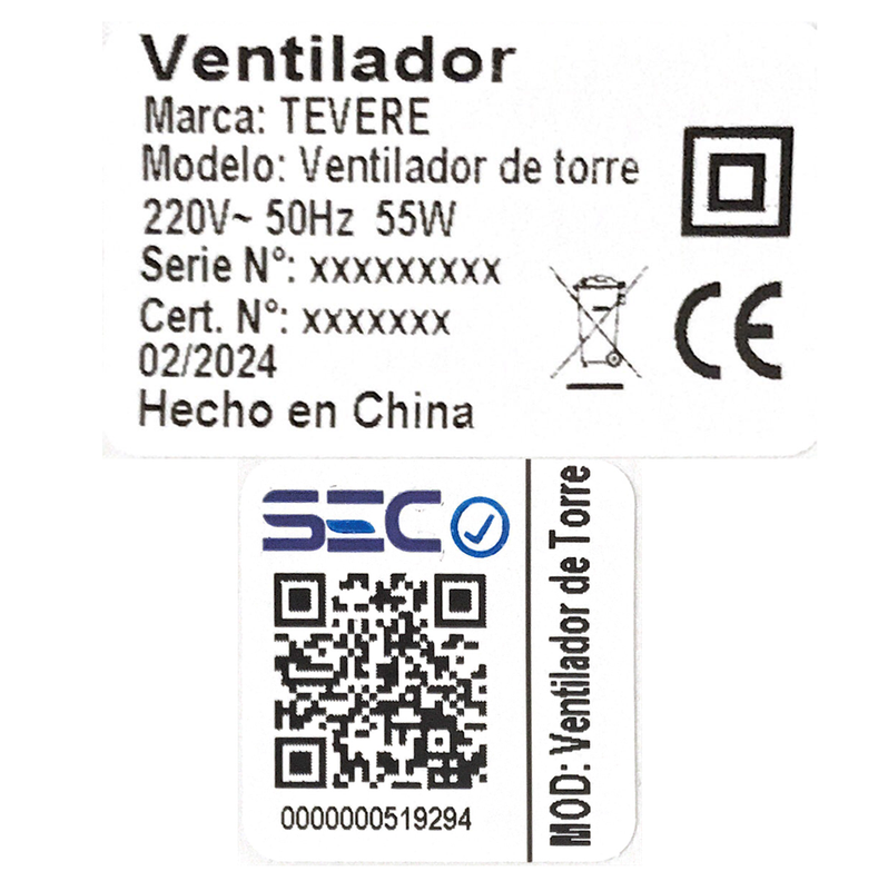 Ventilador Tipo Torre T2024 Black Sin Aspas Silencioso-7