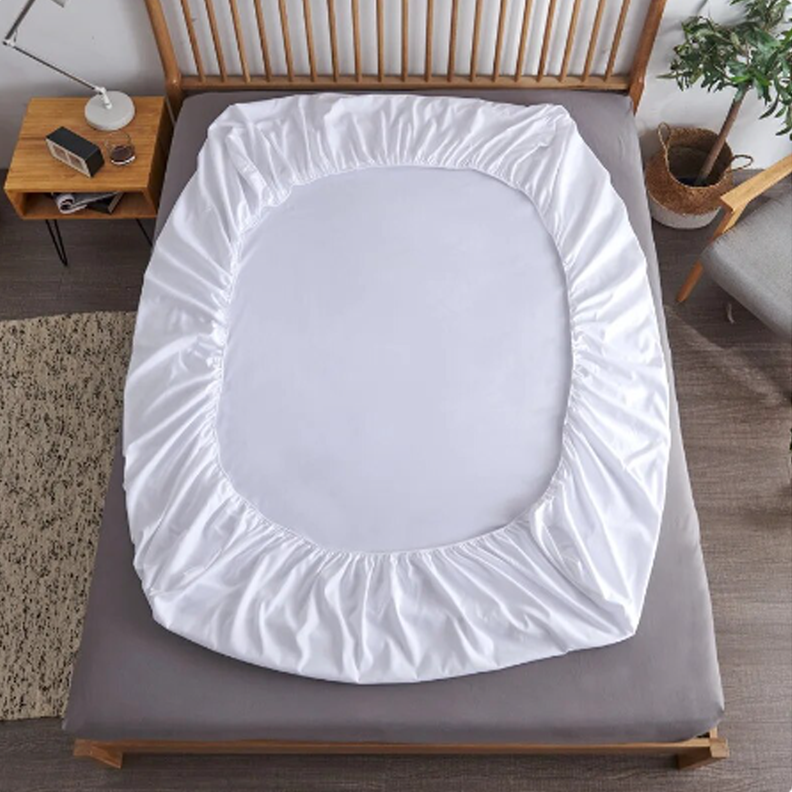 Cubre Colchon Protector Acolchado 1 plaza- Blanco-1