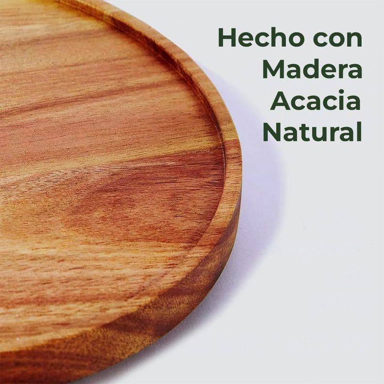 Organizador Giratorio Lazy Susan Acacia Despensa Mesa Cocina-5