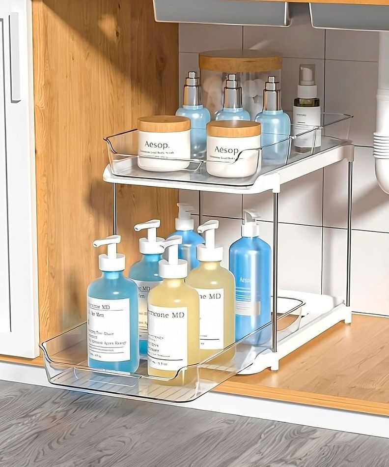 Venhoouse Organizador De Baño Cocina Fregadero De 2 Niveles-1