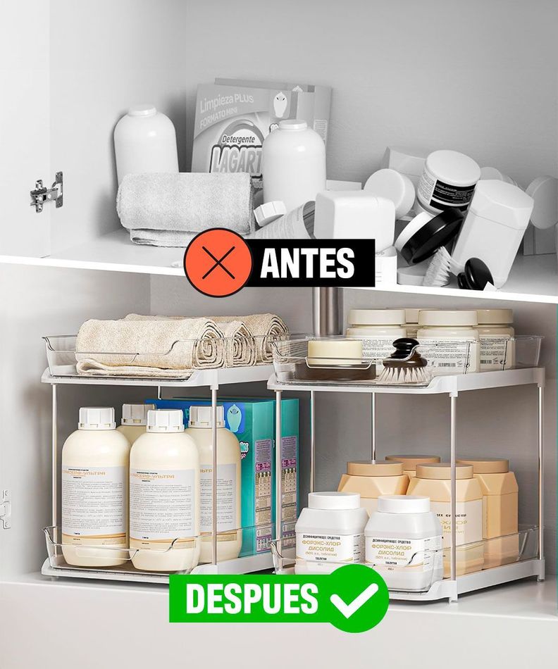 Venhoouse Organizador De Baño Cocina Fregadero De 2 Niveles-3