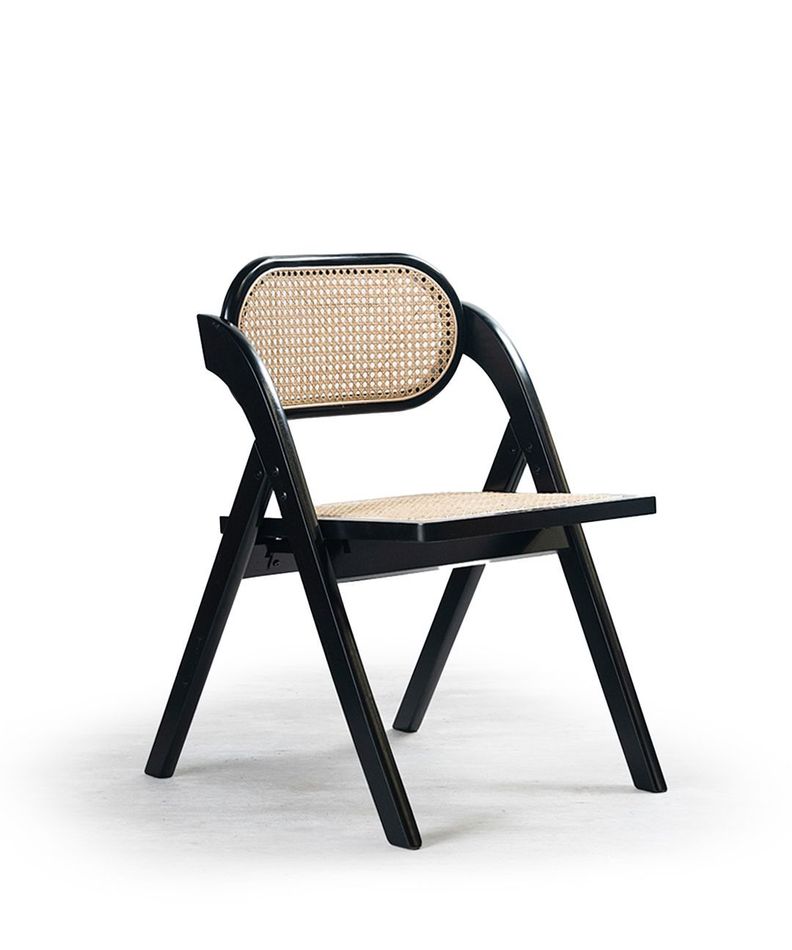 Pack 2 Sillas Sia Plegable De Madera Para Comedor Negras-0