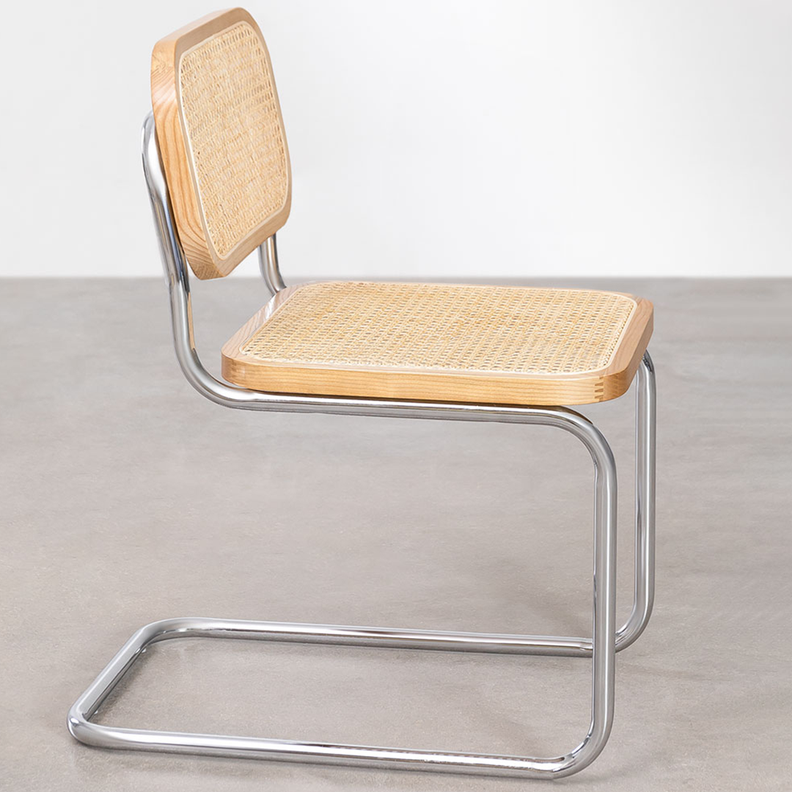 Silla Para Comedor Breuer Madera Y Ratán Natural Venhoouse-2