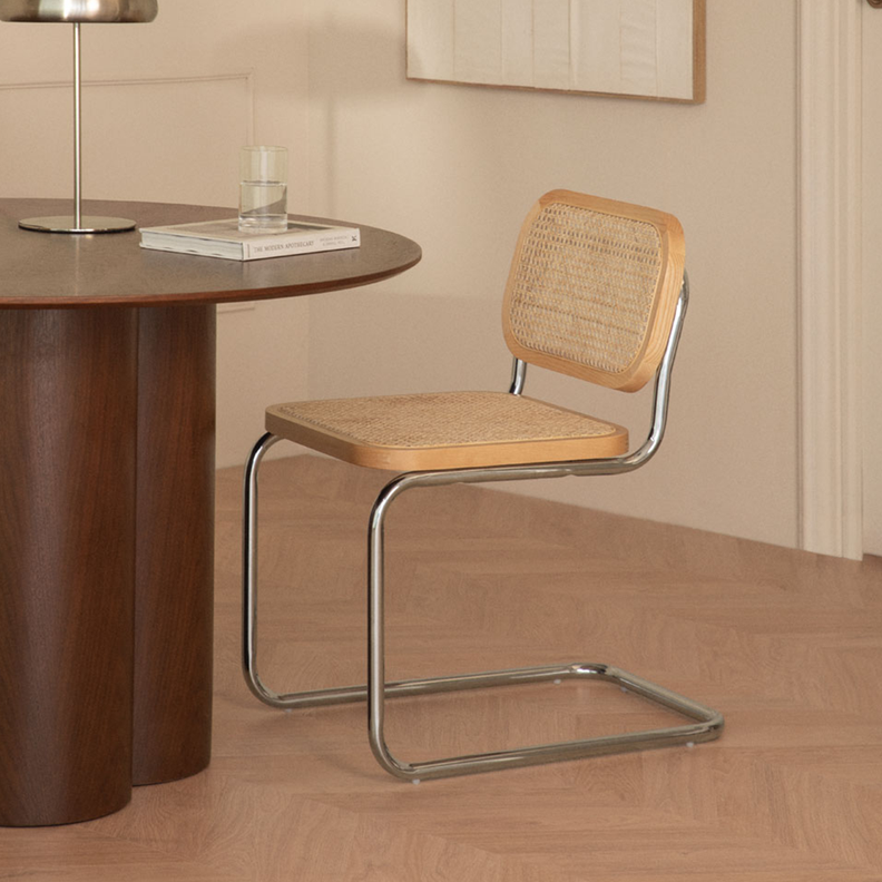 Silla Para Comedor Breuer Madera Y Ratán Natural Venhoouse-3