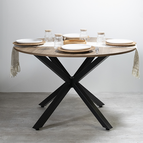 Mesa Comedor Argo Redonda 100cm Oscura Venhoouse-1