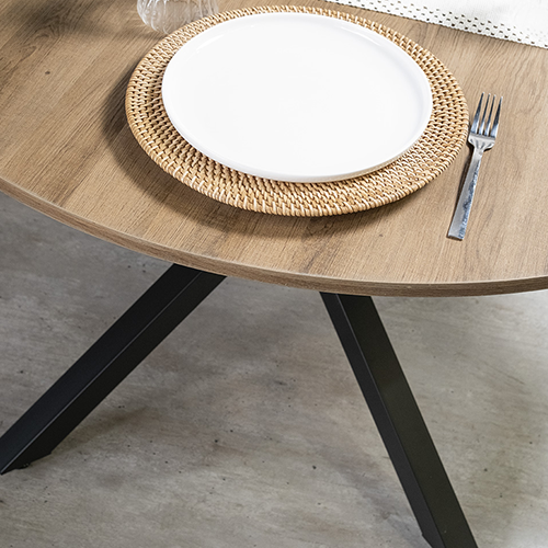Mesa Comedor Argo Redonda 100cm Oscura Venhoouse-4