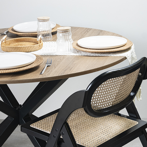 Mesa Comedor Argo Redonda 100cm Oscura Venhoouse-5
