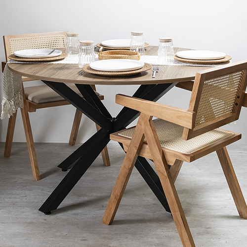 Mesa Comedor Argo Redonda 100cm Oscura Venhoouse-6