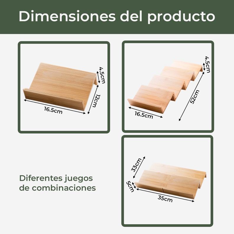 12 Especieros Condimenteros Con Rack Cajón Bambú Cocina Etiqueta Beige-3
