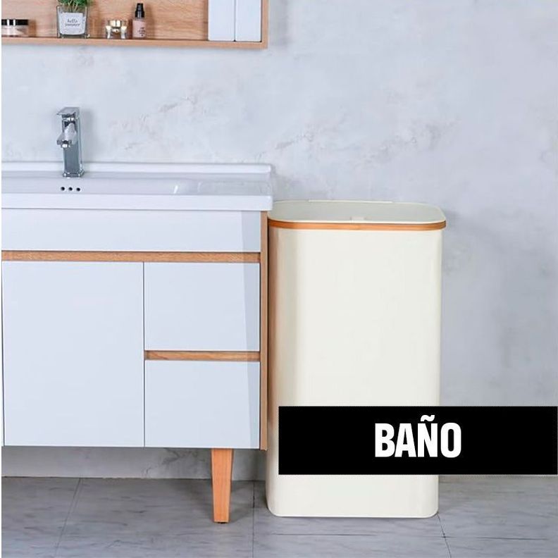 Venhoouse Cesta Canasto Ropa Plegable Borde Bambú 100l Beige-2