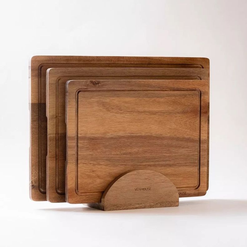 Set De 3 Tablas De Cortar De Acacia Para Picar Y Cortar-0