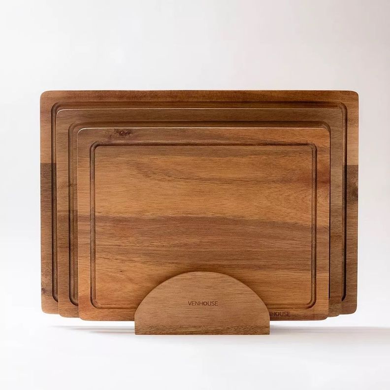 Set De 3 Tablas De Cortar De Acacia Para Picar Y Cortar-1