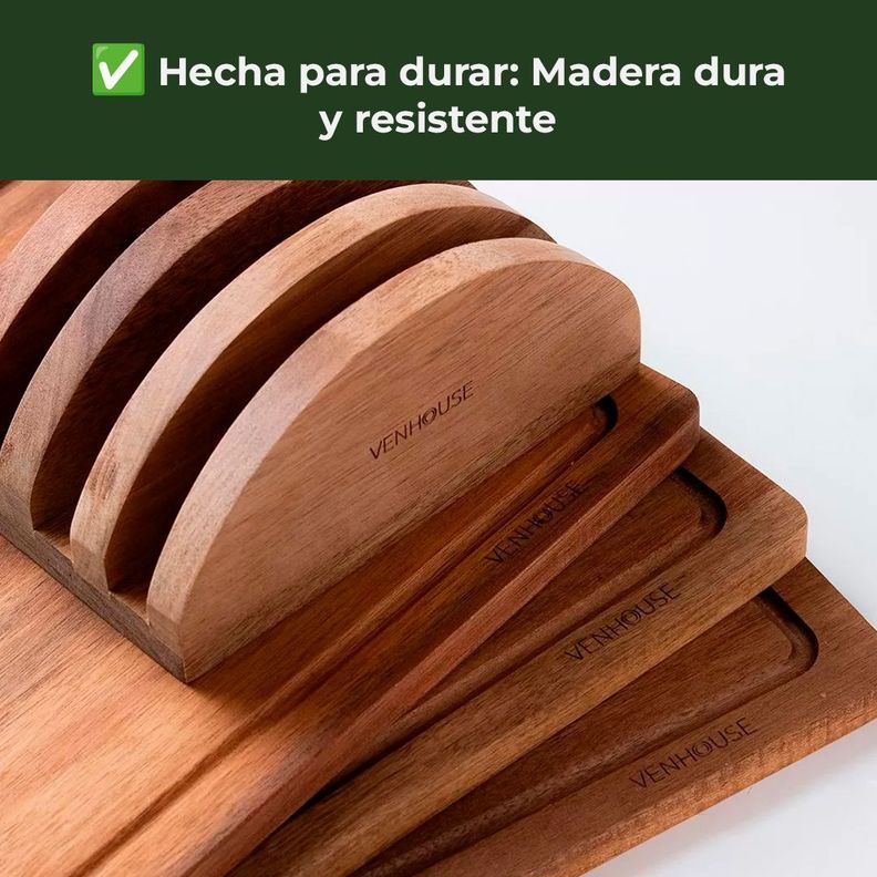Set De 3 Tablas De Cortar De Acacia Para Picar Y Cortar-4