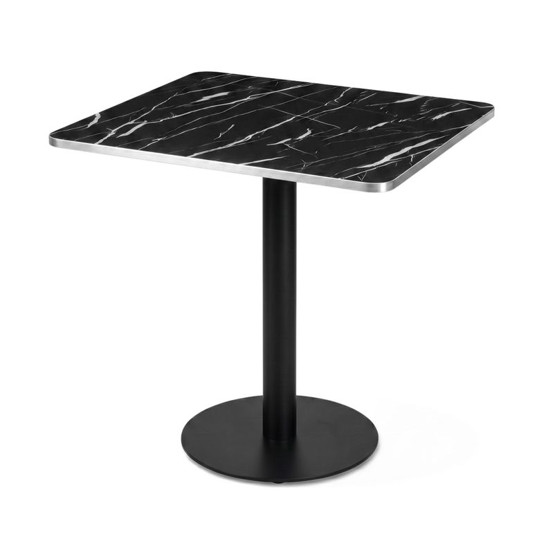 Mesa Cocina Comedor Café Bar Cuadrada Moderna 70x70 Oslo Negra