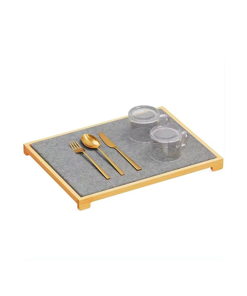 Escurridor De Platos Tapete Secado Rápido Piedra Absorbente-0