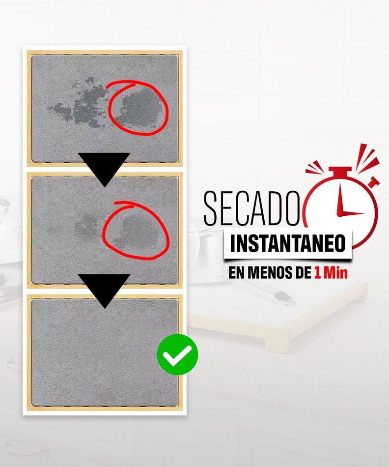Escurridor De Platos Tapete Secado Rápido Piedra Absorbente-3