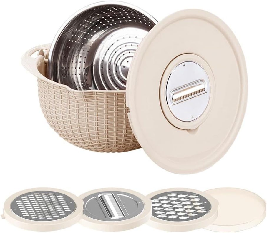 Colador Escurridor 4 En 1 Acero Para Pasta Y Verduras-0