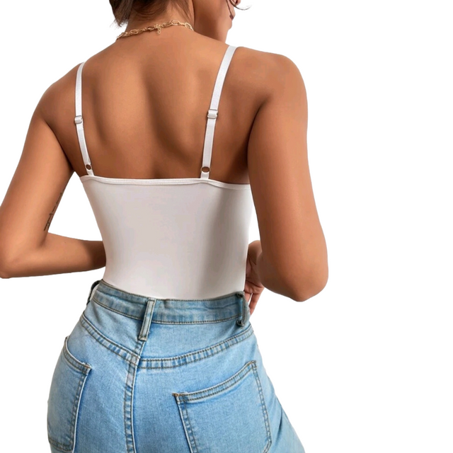 Body Con Encaje Sin Mangas Mujer-2